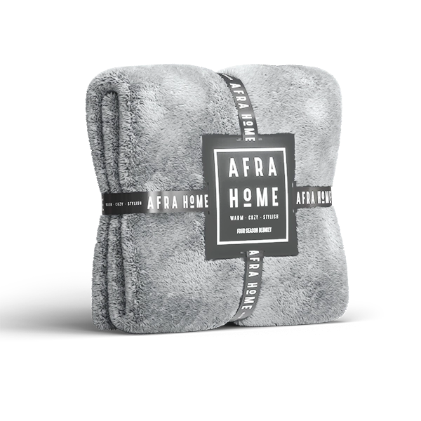 پتو دونفره طوسی روشن افرا